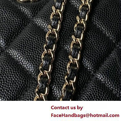 Chanel Grained Calfskin  &  Gold-Tone Metal Clutch with Chain Bag AP4000 Black 2025